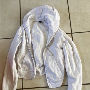 Women's White Hoodie Jacket
